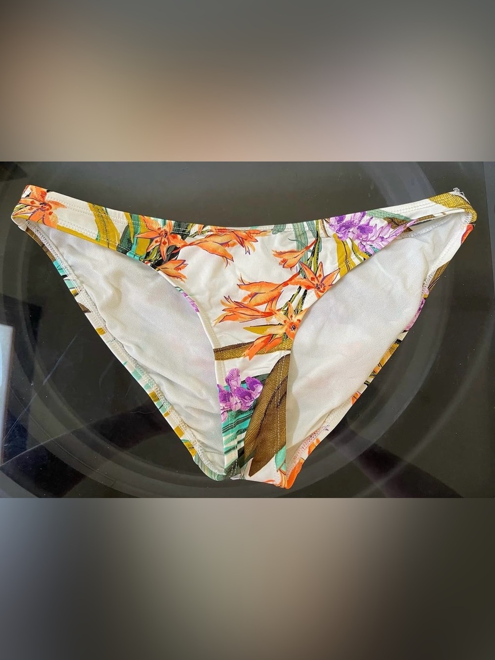 Body Glove Tropical Floral Purple Orange Bikini Bottom